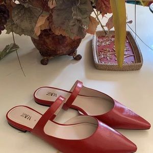 Zara leather mules